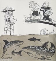 'Don't worry!  I've asked the life guard to keep an eye out for sharks again!'